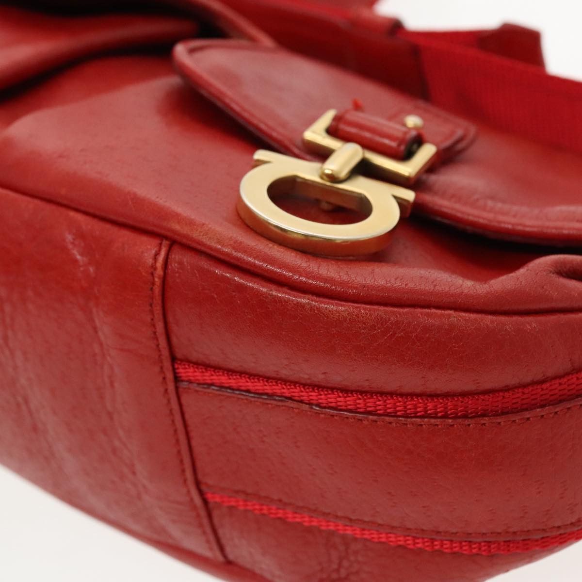 Salvatore Ferragamo Red Leather Shoulder Bag (Pre-Owned) Size ONE SIZE - 6 Thumbnail