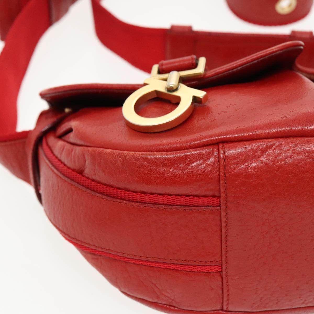 Salvatore Ferragamo Red Leather Shoulder Bag (Pre-Owned) Size ONE SIZE - 7 Thumbnail