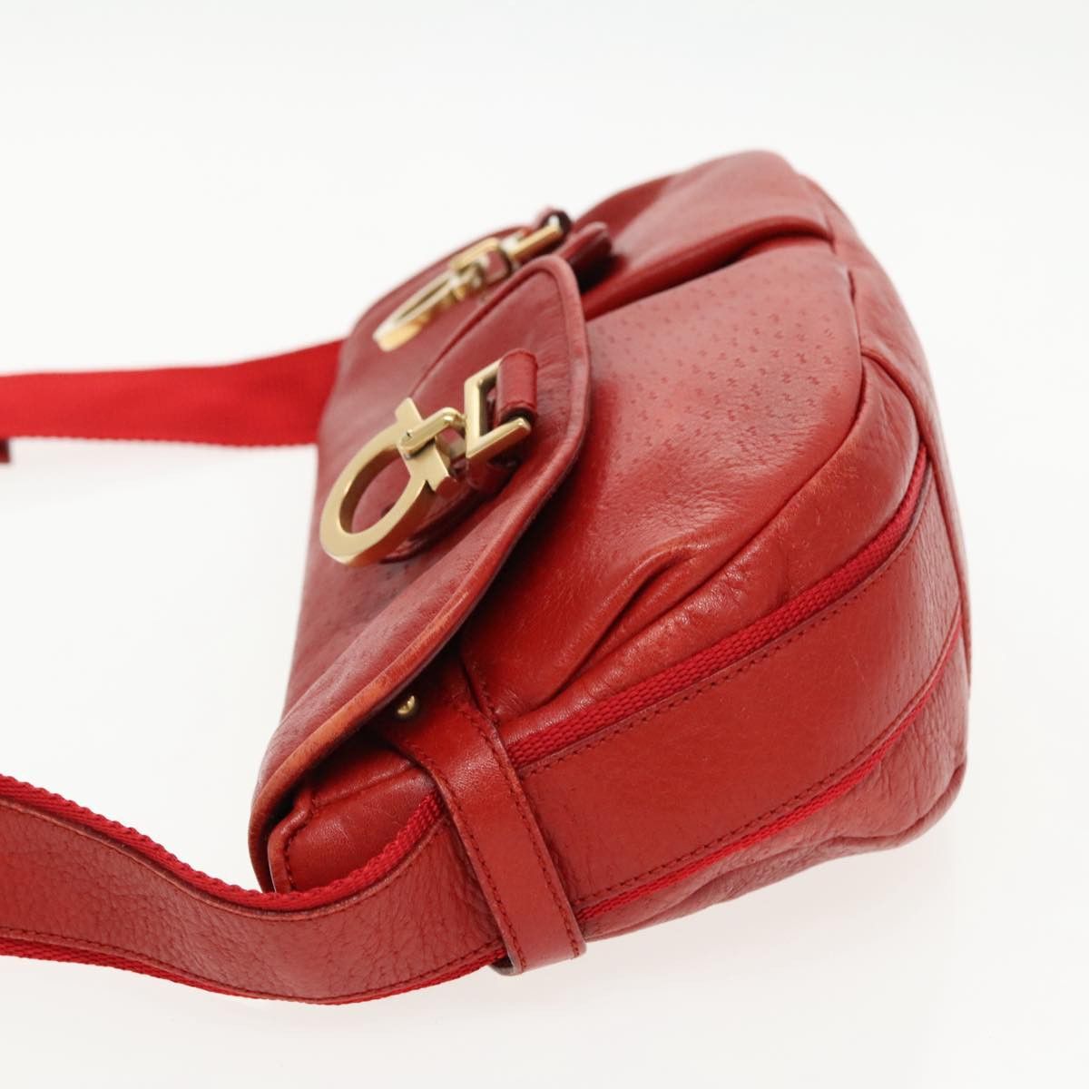 Salvatore Ferragamo Red Leather Shoulder Bag (Pre-Owned) Size ONE SIZE - 4 Thumbnail
