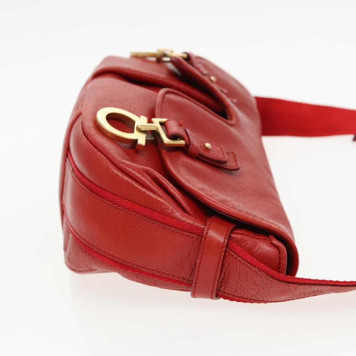 Salvatore Ferragamo Red Leather Shoulder Bag (Pre-Owned) Size ONE SIZE - 3 Thumbnail