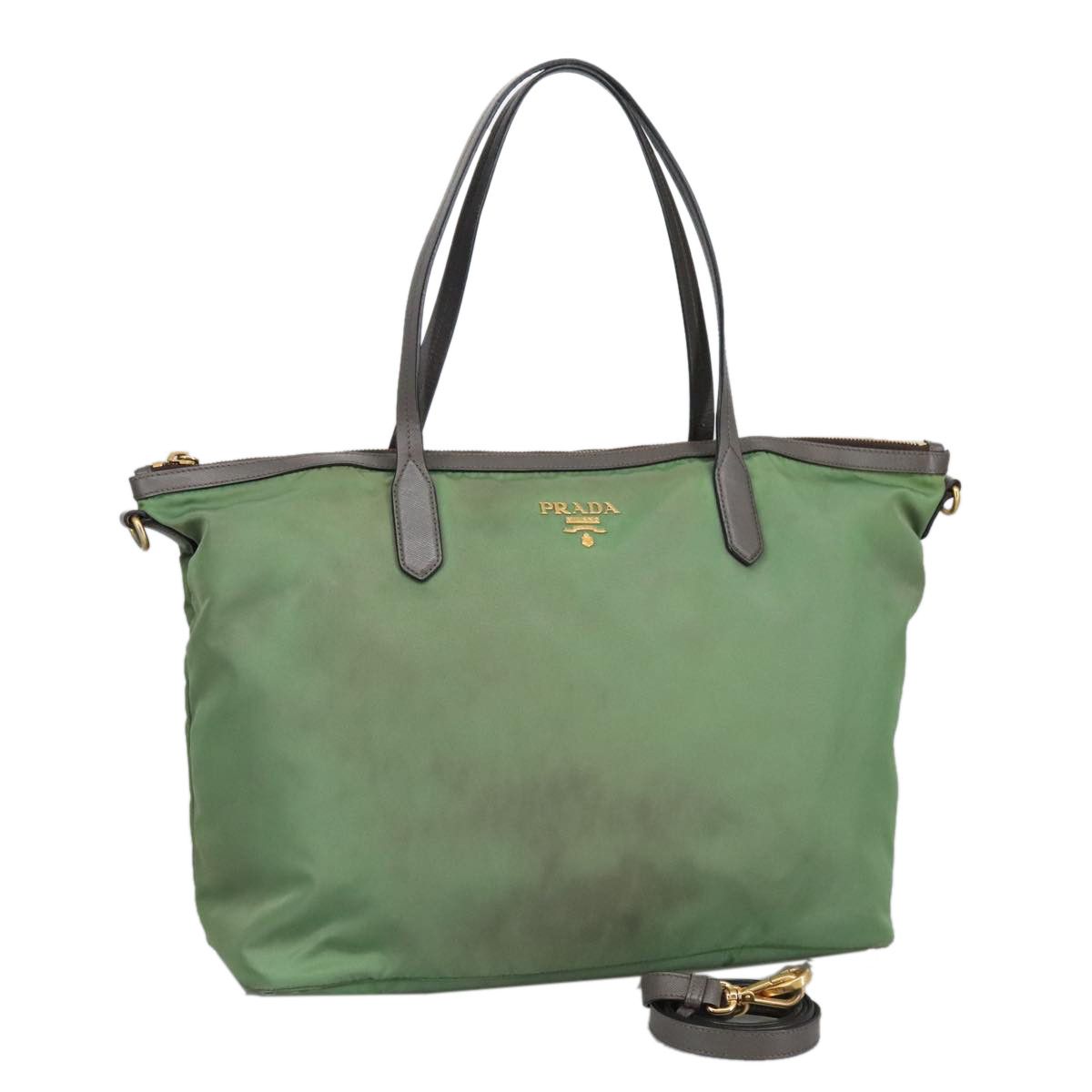 Prada Green Synthetic Tote Bag (Pre-Owned) Size ONE SIZE - 12 Thumbnail