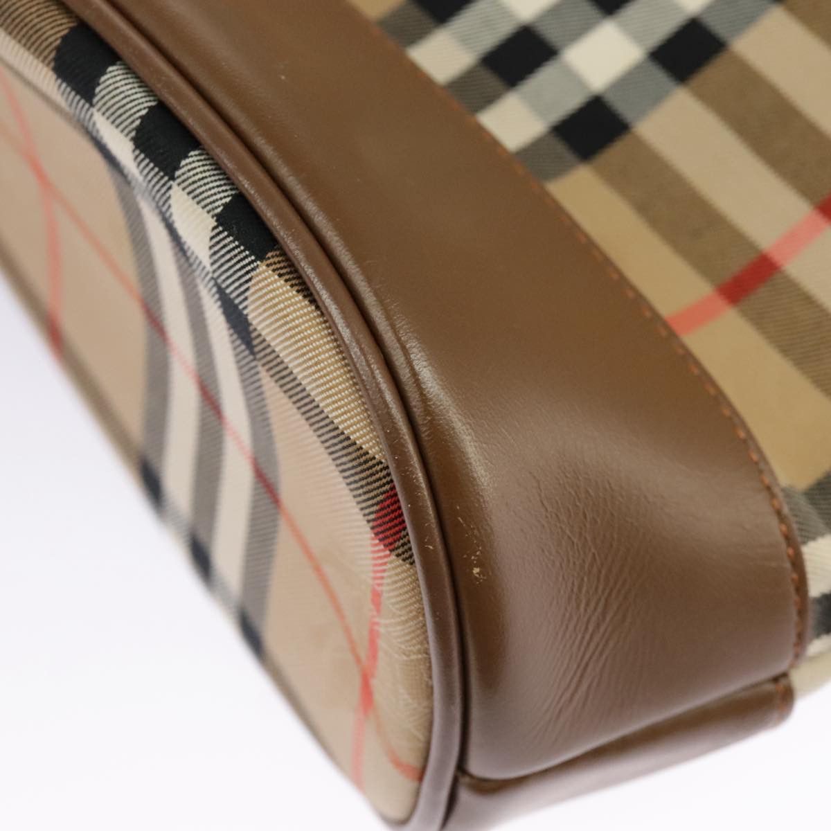 Burberry Nova Check Beige Canvas Shoulder Bag (Pre-Owned) Size ONE SIZE - 9 Thumbnail