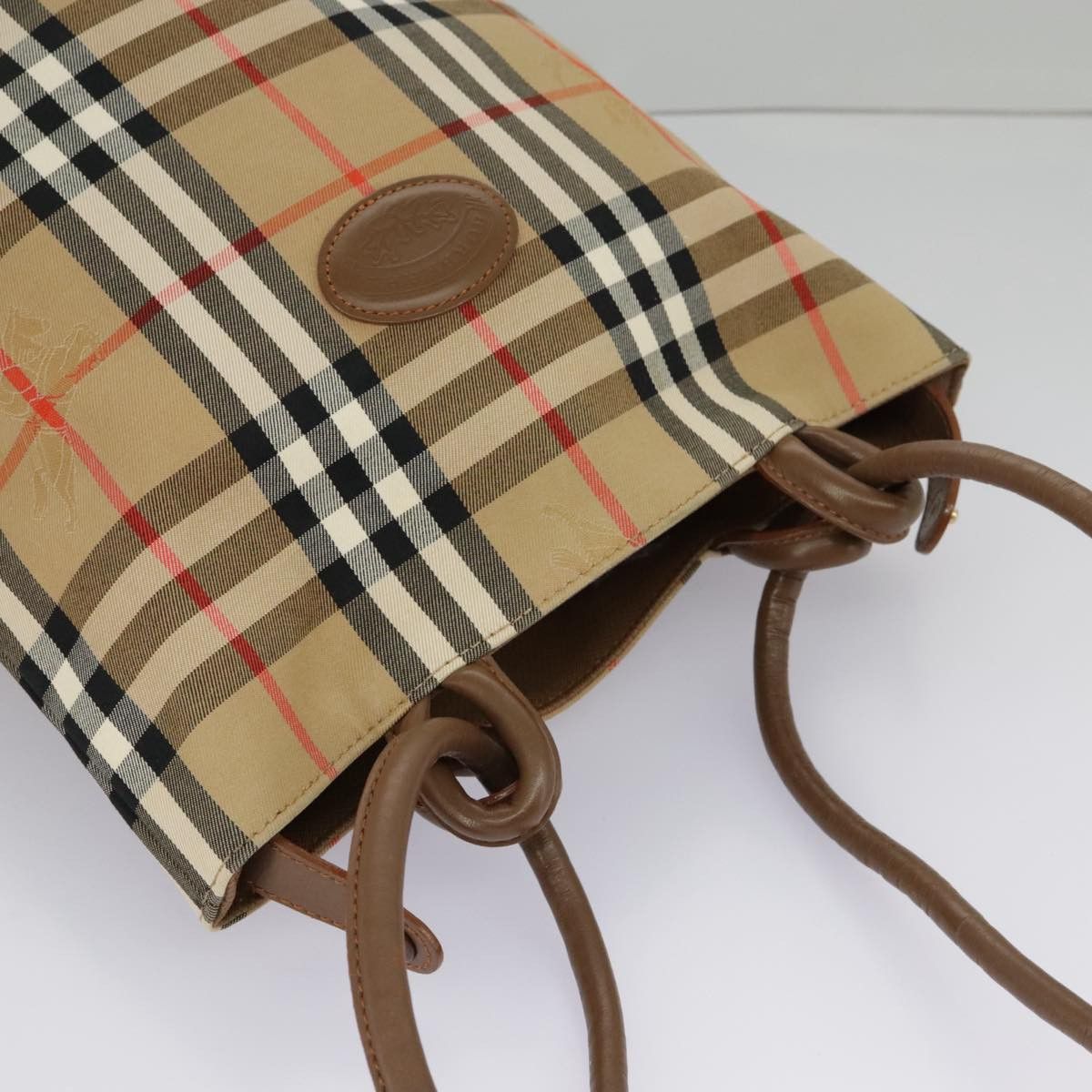 Burberry Nova Check Beige Canvas Shoulder Bag (Pre-Owned) Size ONE SIZE - 13 Thumbnail