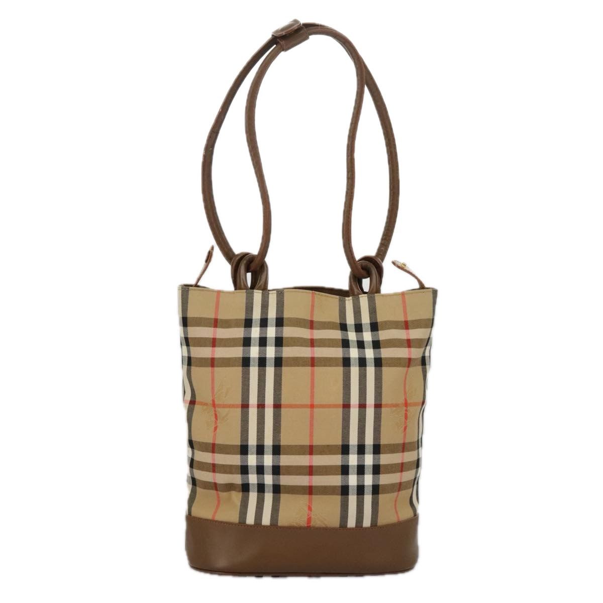 Burberry Nova Check Beige Canvas Shoulder Bag (Pre-Owned) Size ONE SIZE - 2 Thumbnail