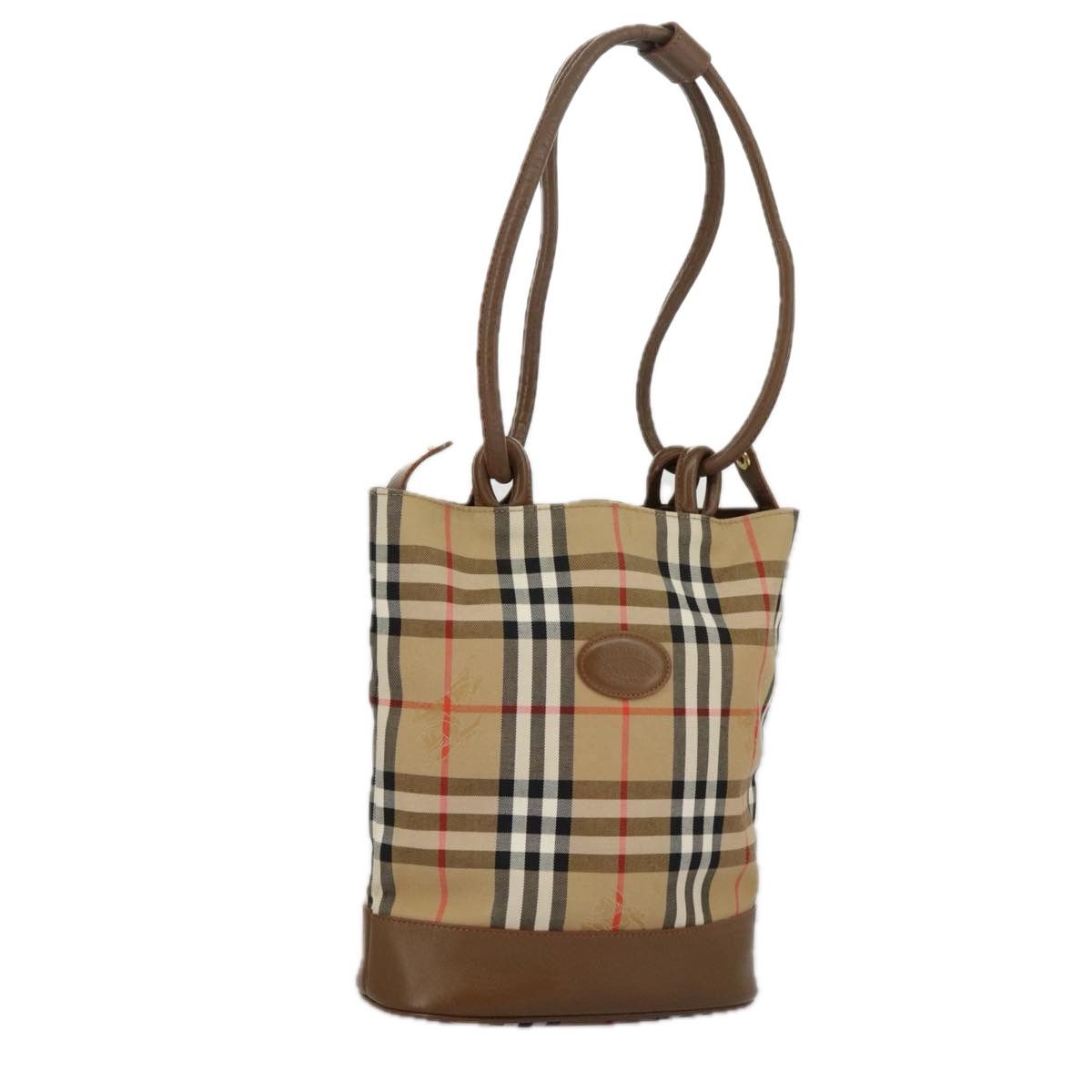 Burberry Nova Check Beige Canvas Shoulder Bag (Pre-Owned) Size ONE SIZE - 15 Thumbnail