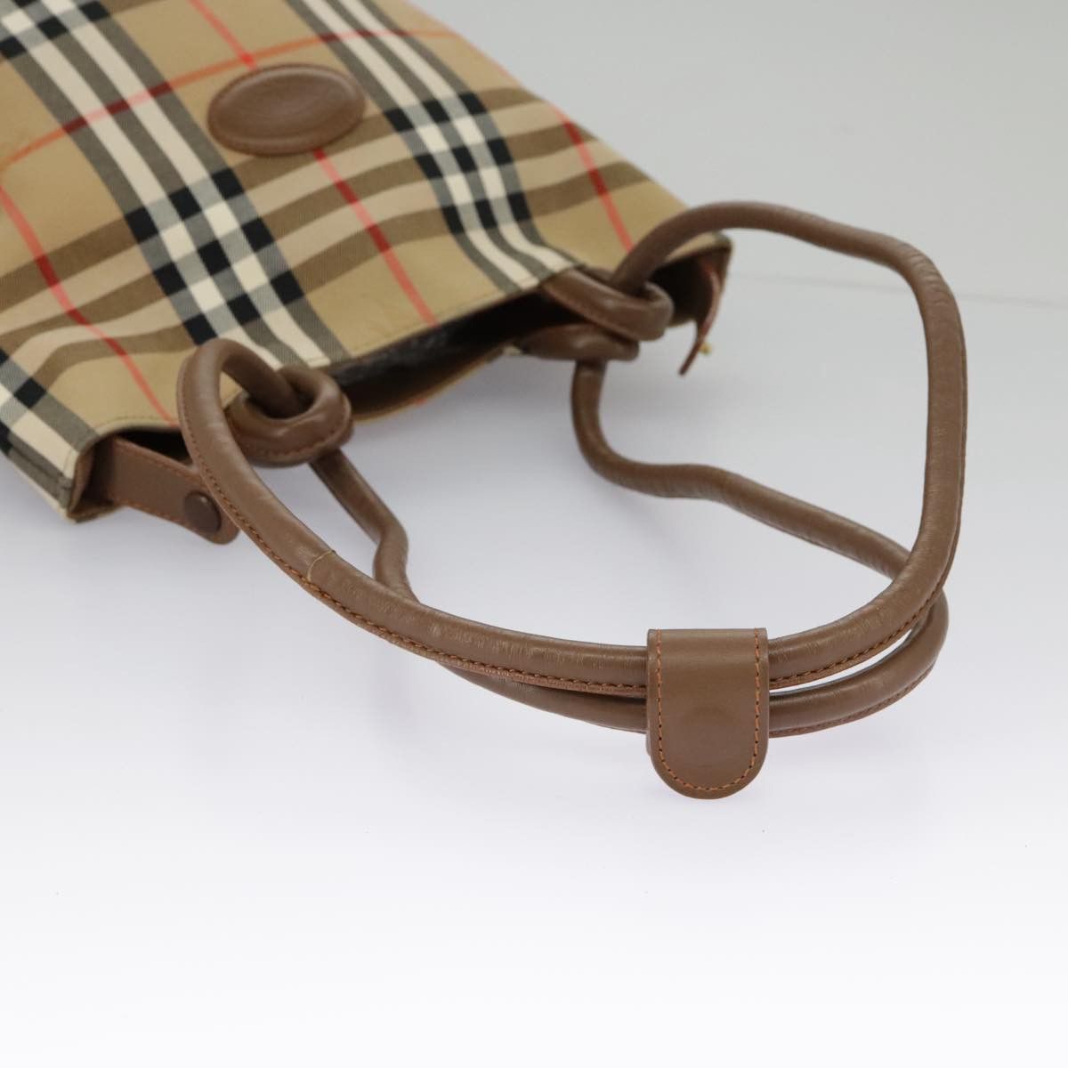 Burberry Nova Check Beige Canvas Shoulder Bag (Pre-Owned) Size ONE SIZE - 5 Thumbnail