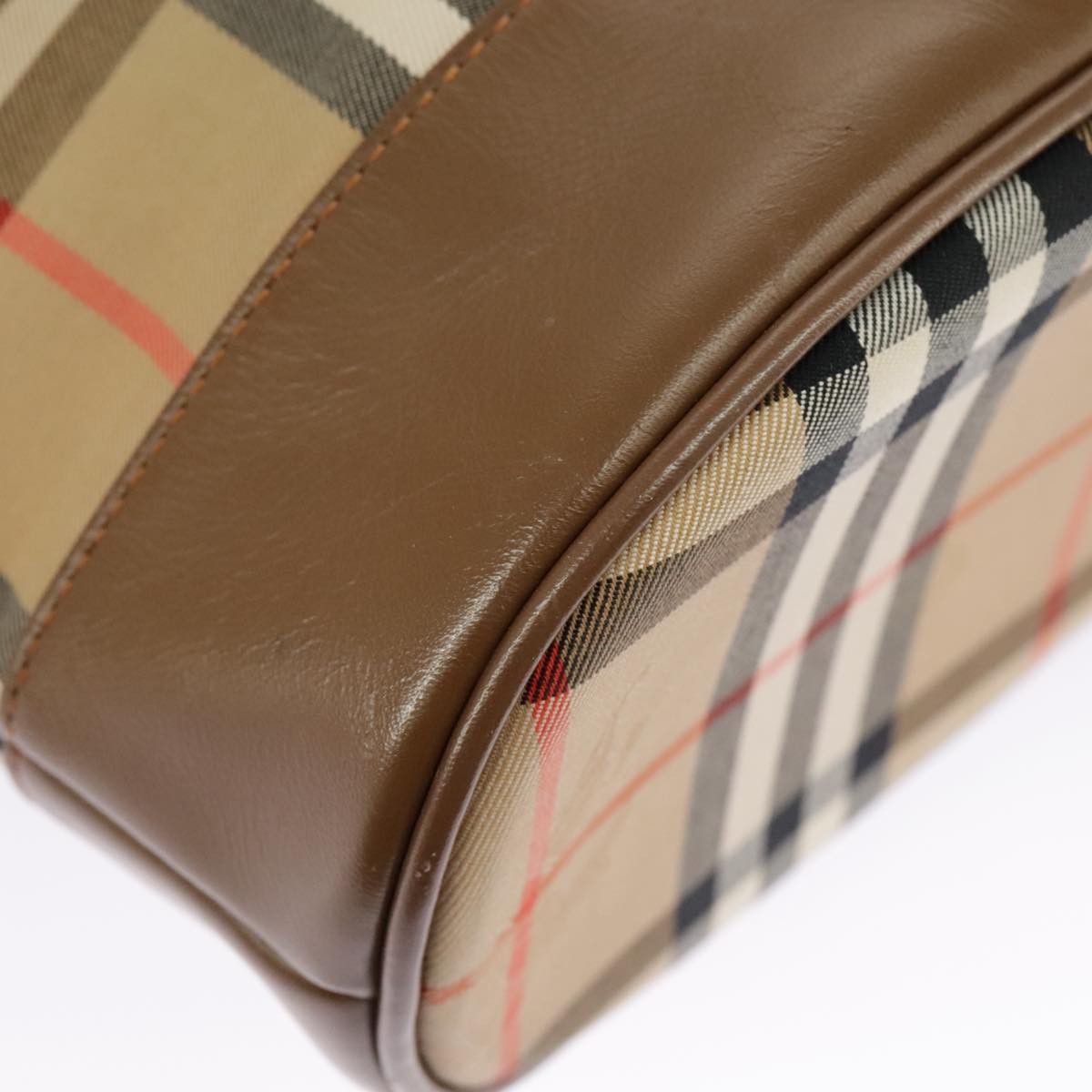 Burberry Nova Check Beige Canvas Shoulder Bag (Pre-Owned) Size ONE SIZE - 6 Thumbnail