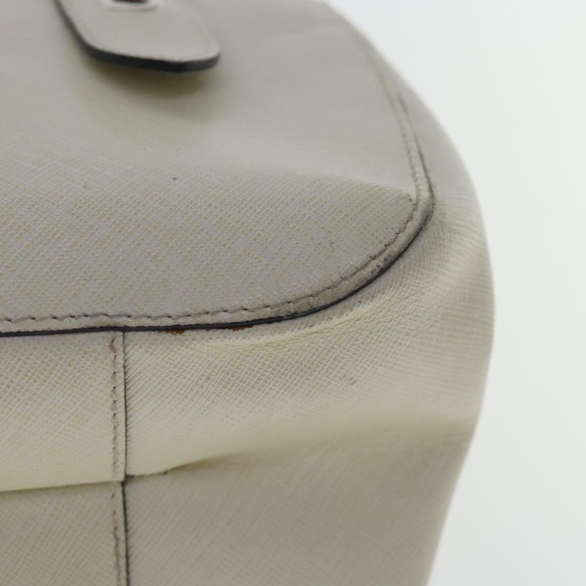 Salvatore Ferragamo Gancini White Leather Handbag (Pre-Owned) Size ONE SIZE - 7 Thumbnail