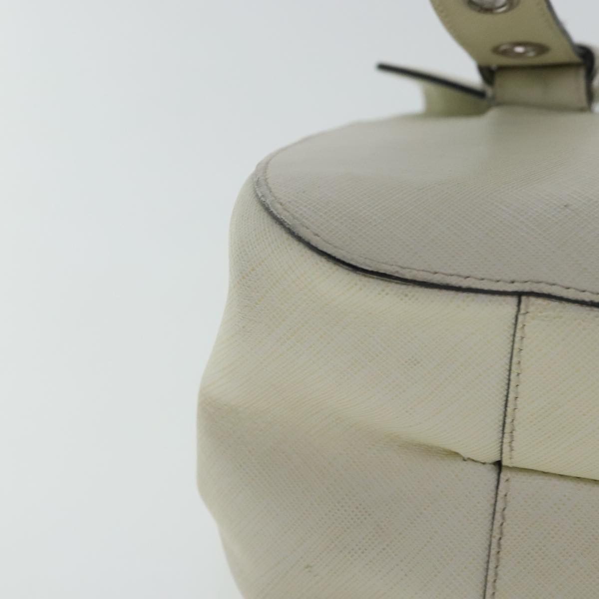Salvatore Ferragamo Gancini White Leather Handbag (Pre-Owned) Size ONE SIZE - 8 Thumbnail