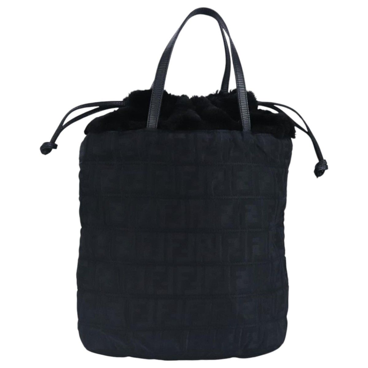 Fendi Black Canvas Handbag (Pre-Owned) Size ONE SIZE - 16 Thumbnail