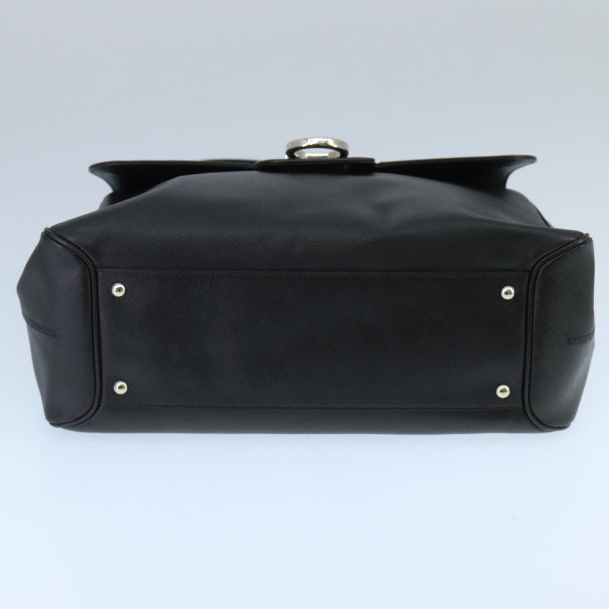 Salvatore Ferragamo Gancini Black Leather Handbag (Pre-Owned) Size ONE SIZE - 8 Thumbnail