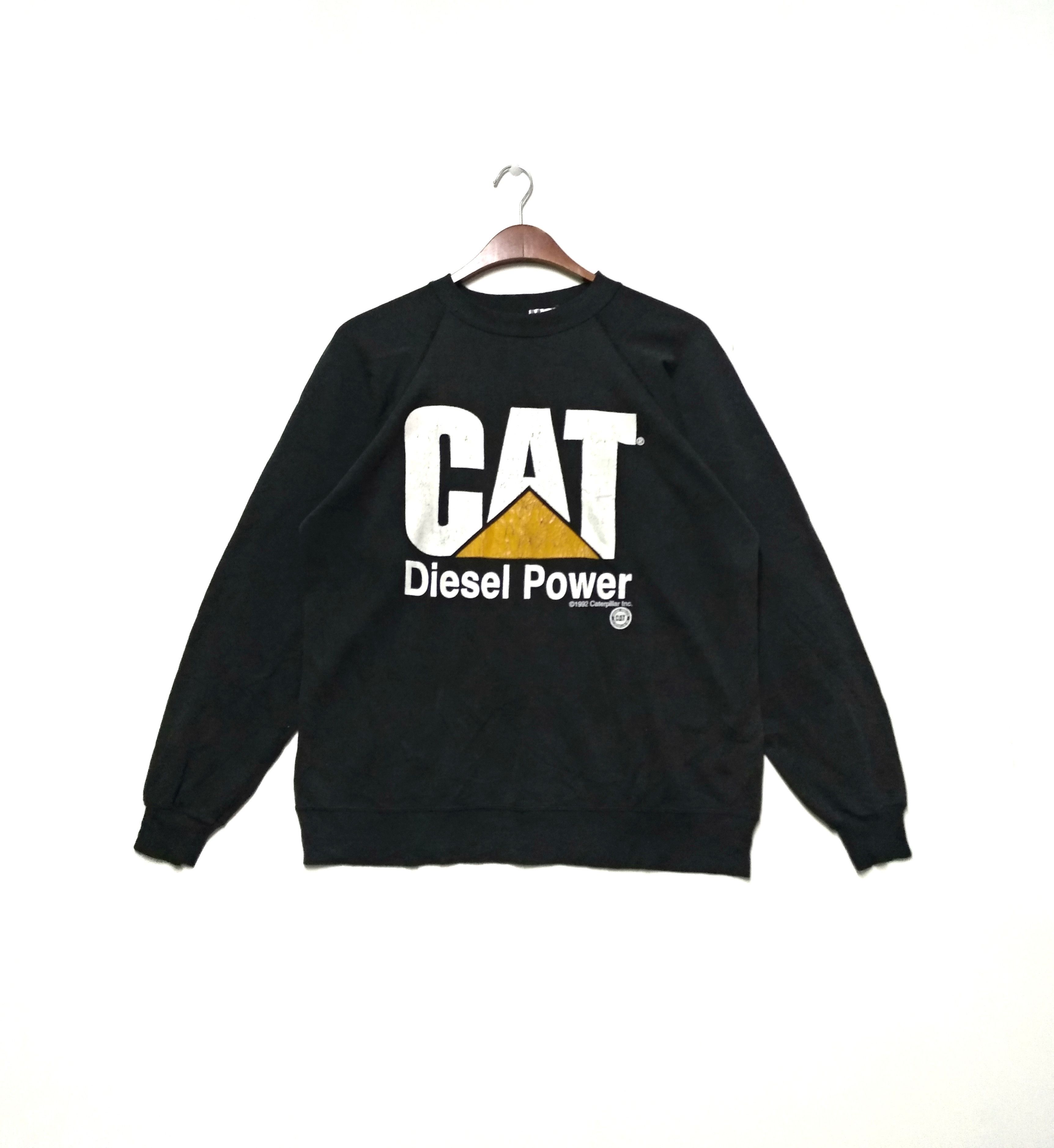 Caterpillar × Vintage Vintage Distressed Cat Caterpillar Big Logo Sweatshirt Size US M / EU 48-50 / 2 - 1 Thumbnail