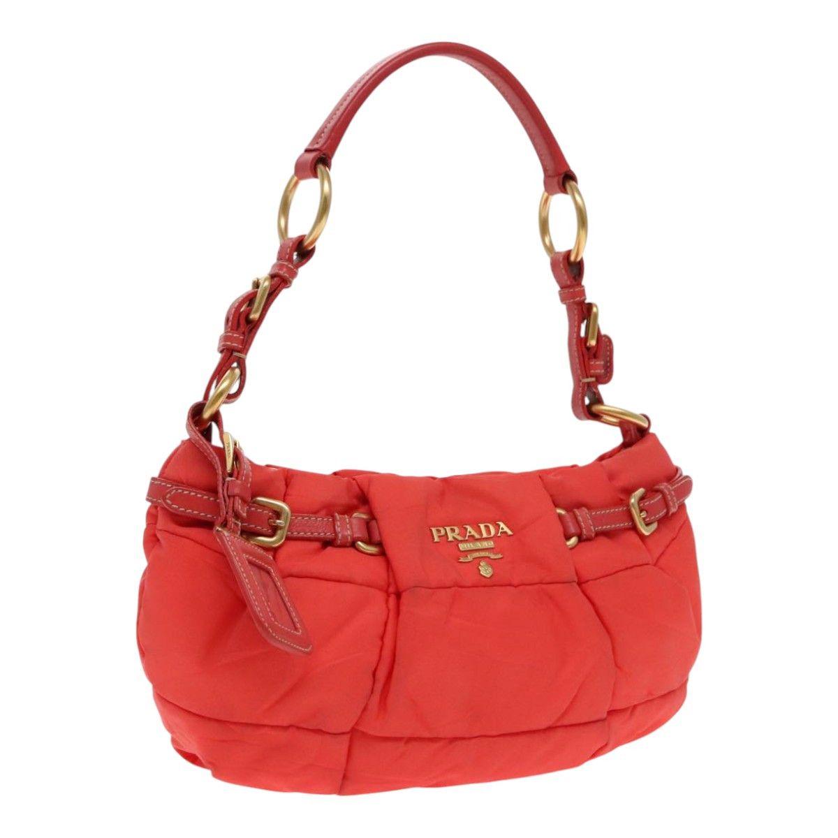 Prada Tessuto Orange Synthetic Shoulder Bag (Pre-Owned) Size ONE SIZE - 11 Thumbnail
