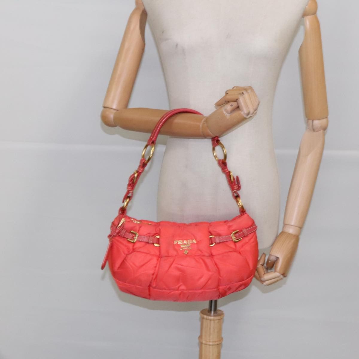 Prada Tessuto Orange Synthetic Shoulder Bag (Pre-Owned) Size ONE SIZE - 18 Thumbnail