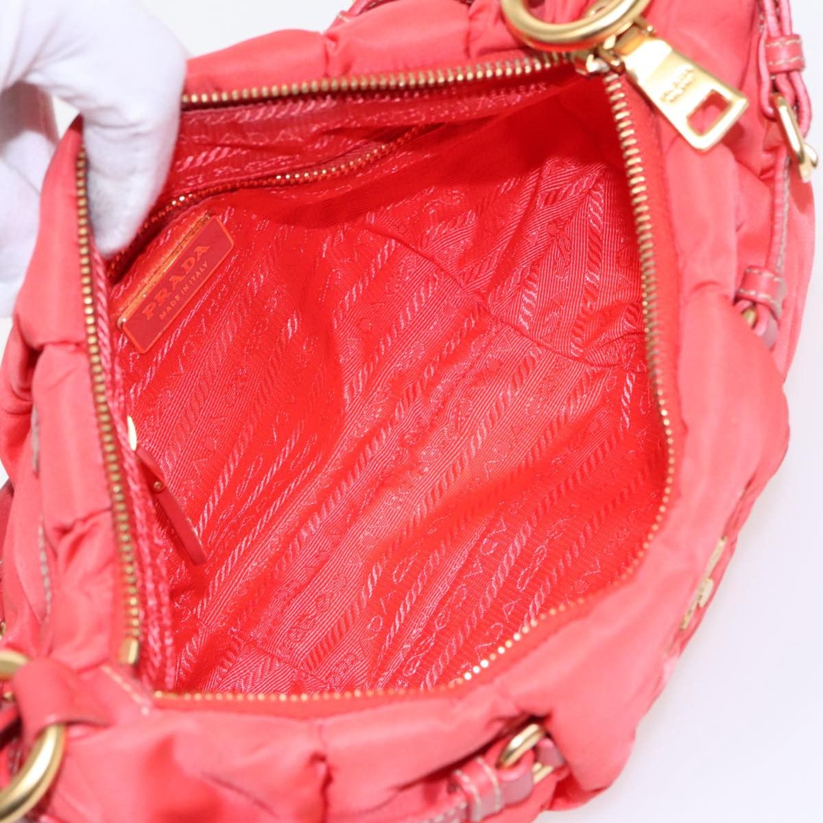 Prada Tessuto Orange Synthetic Shoulder Bag (Pre-Owned) Size ONE SIZE - 12 Thumbnail