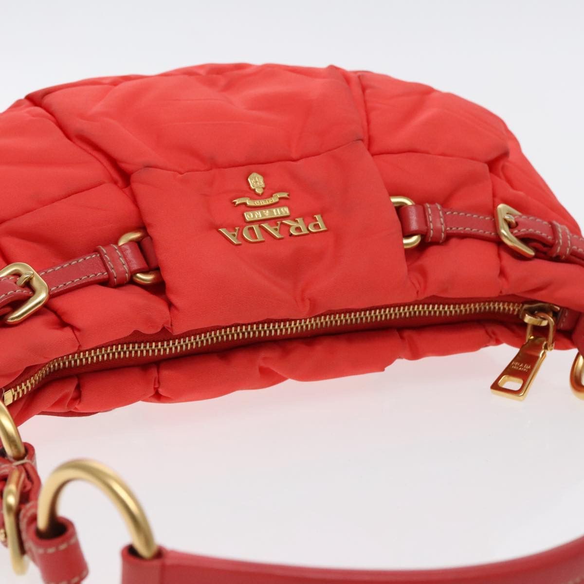 Prada Tessuto Orange Synthetic Shoulder Bag (Pre-Owned) Size ONE SIZE - 10 Thumbnail