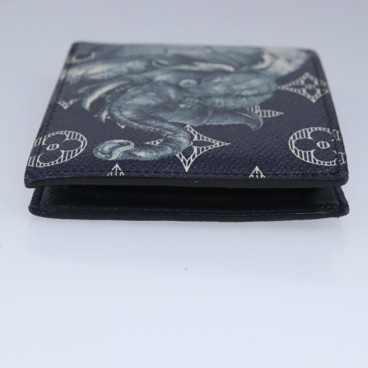 Louis Vuitton Marco Navy Canvas Wallet (Pre-Owned) Size ONE SIZE - 4 Thumbnail