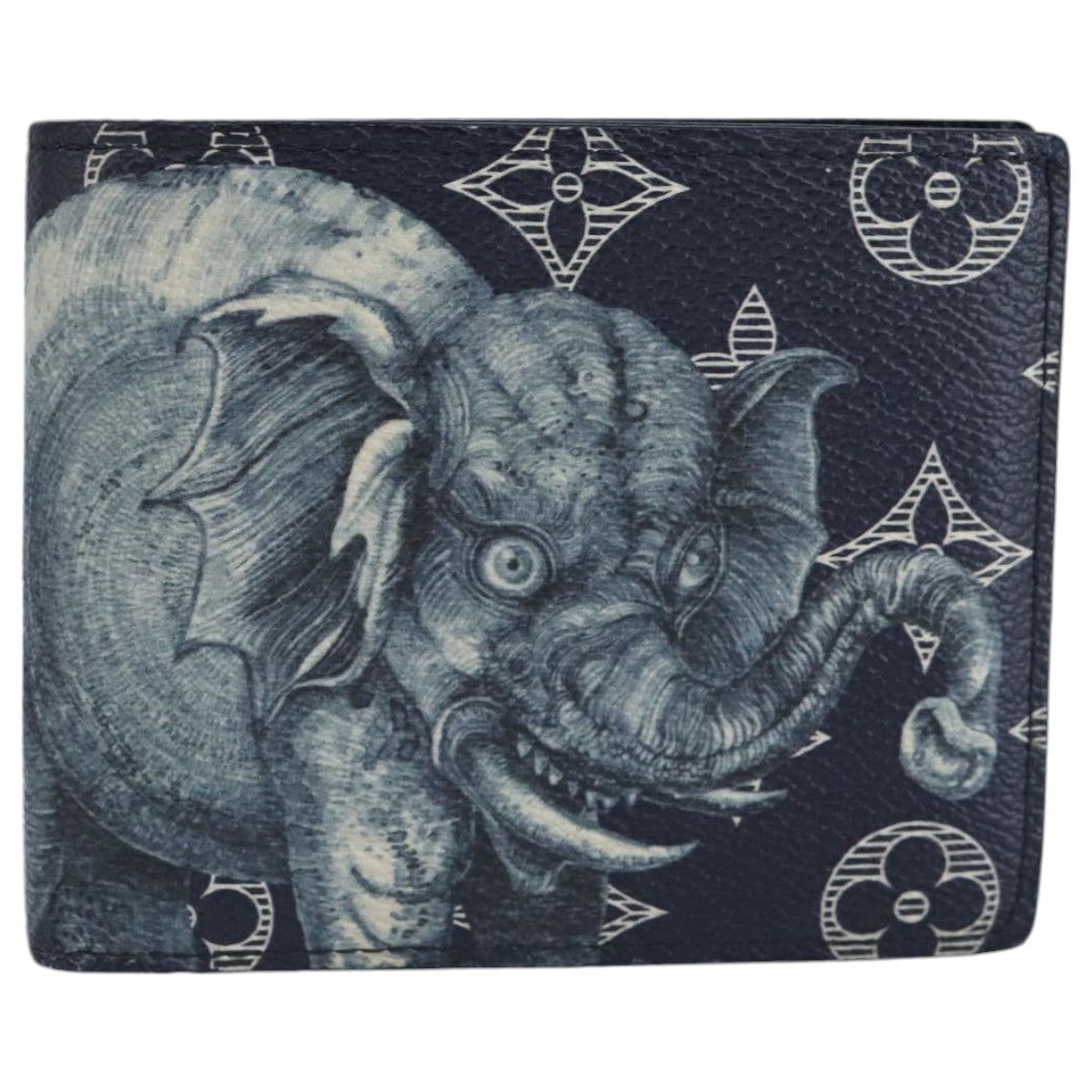 Louis Vuitton Marco Navy Canvas Wallet (Pre-Owned) Size ONE SIZE - 2 Thumbnail