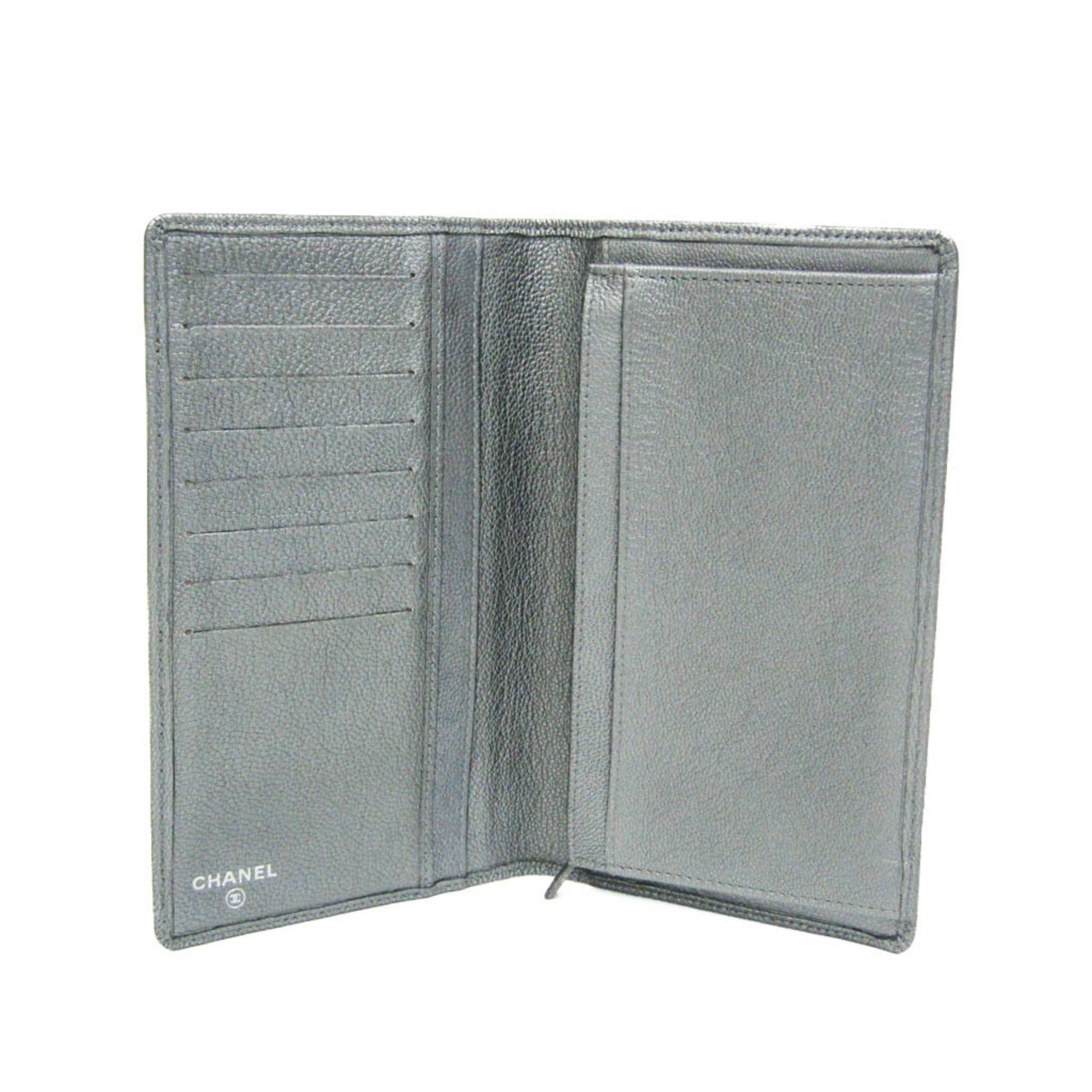 Chanel Coco Mark Silver Leather Wallet (Pre-Owned) Size ONE SIZE - 5 Thumbnail