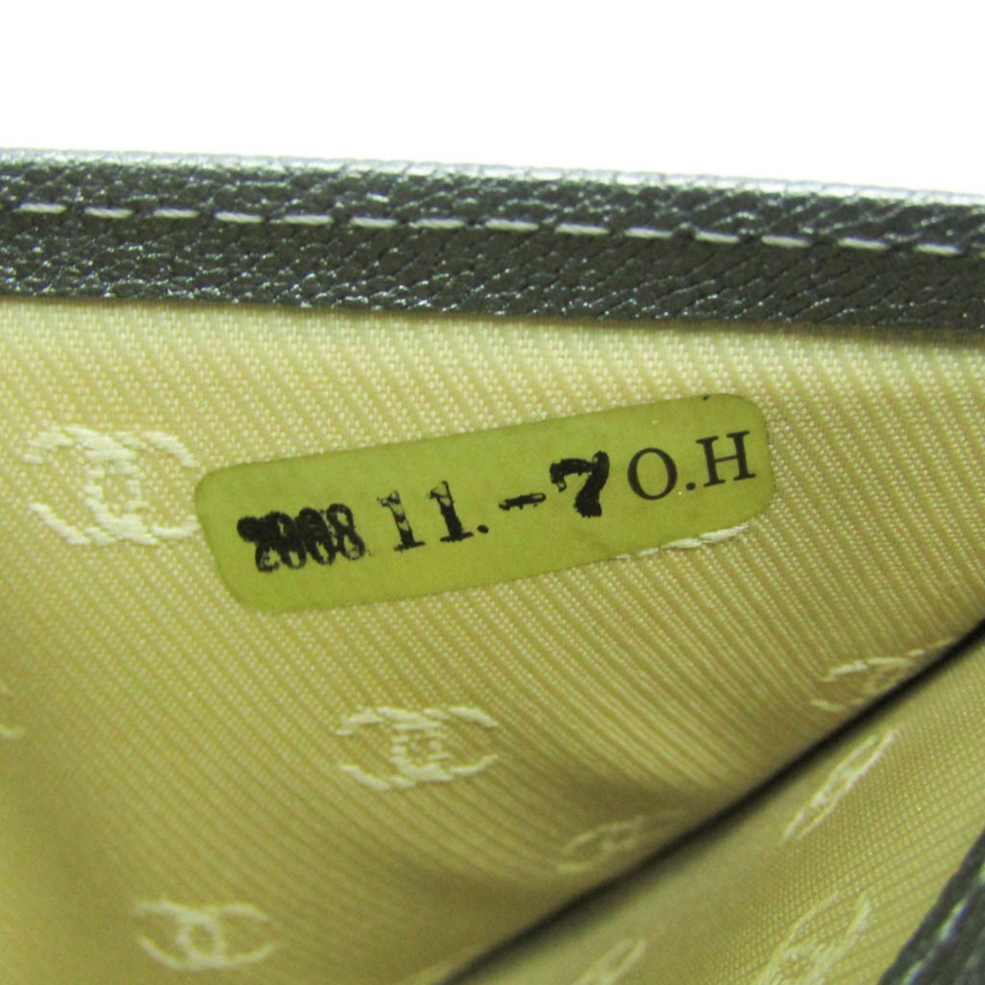 Chanel Coco Mark Silver Leather Wallet (Pre-Owned) Size ONE SIZE - 9 Thumbnail