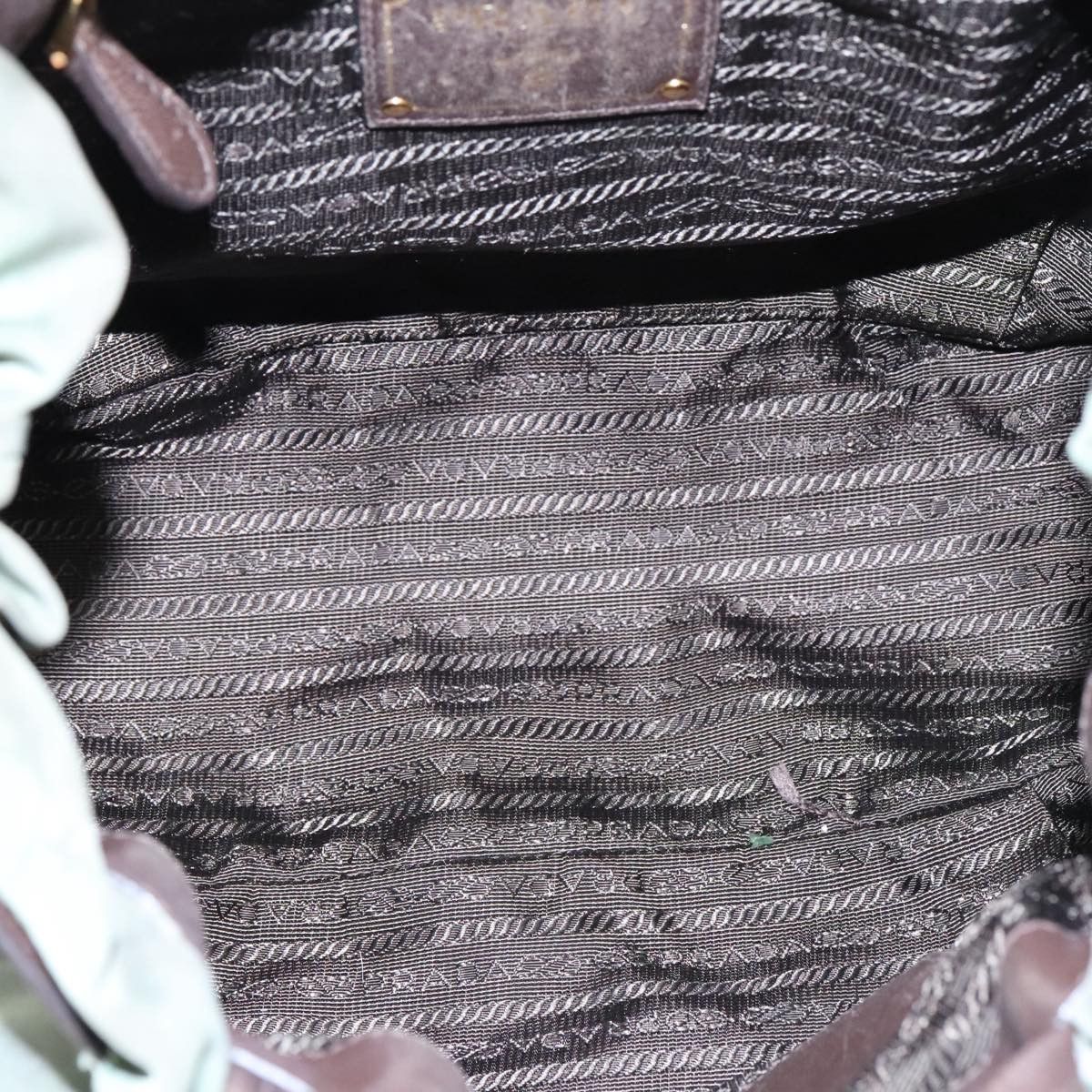 Prada Khaki Synthetic Tote Bag (Pre-Owned) Size ONE SIZE - 8 Thumbnail