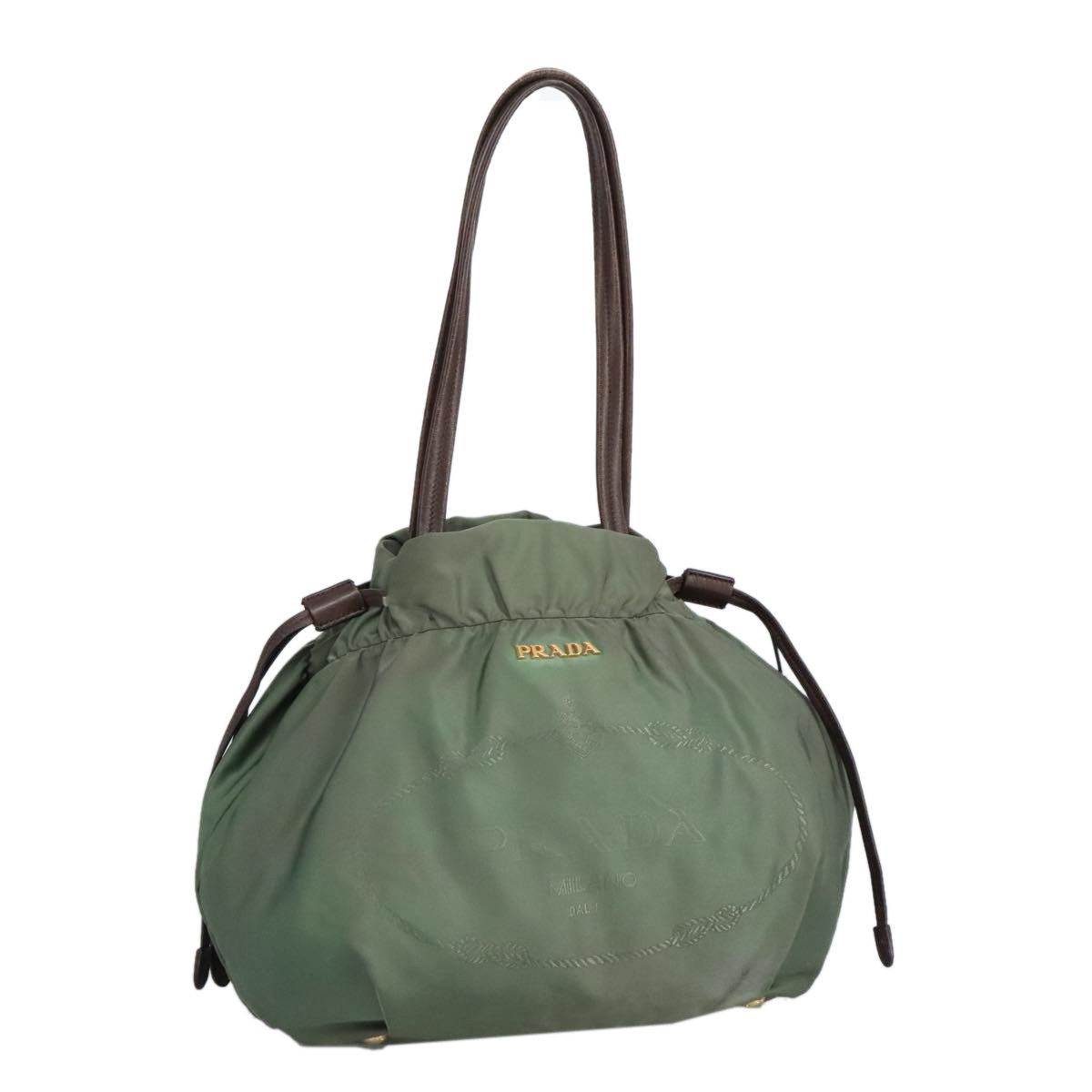 Prada Khaki Synthetic Tote Bag (Pre-Owned) Size ONE SIZE - 12 Thumbnail