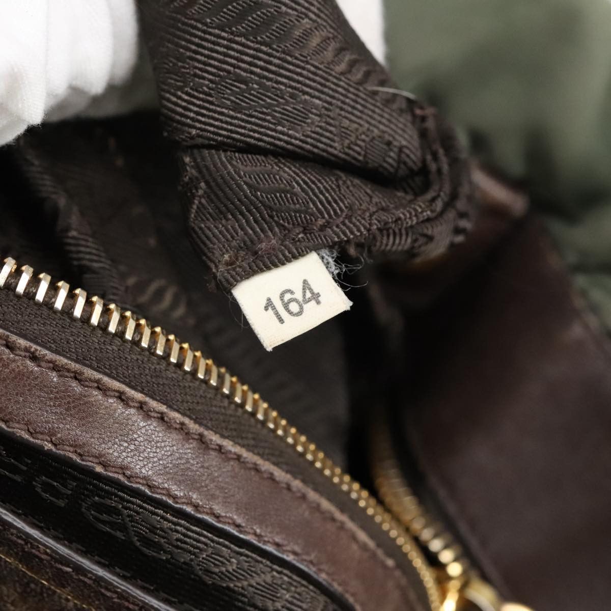 Prada Khaki Synthetic Tote Bag (Pre-Owned) Size ONE SIZE - 10 Thumbnail