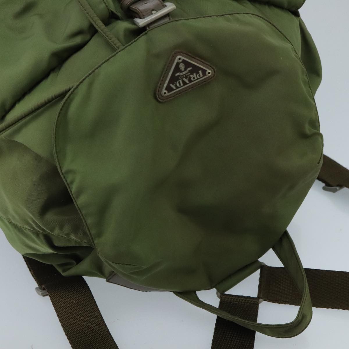 Prada Re-Nylon Khaki Synthetic Backpack Bag (Pre-Owned) Size ONE SIZE - 14 Thumbnail