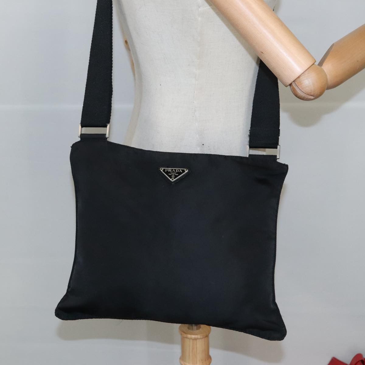 Prada Re-Nylon Black Synthetic Shoulder Bag (Pre-Owned) Size ONE SIZE - 16 Thumbnail