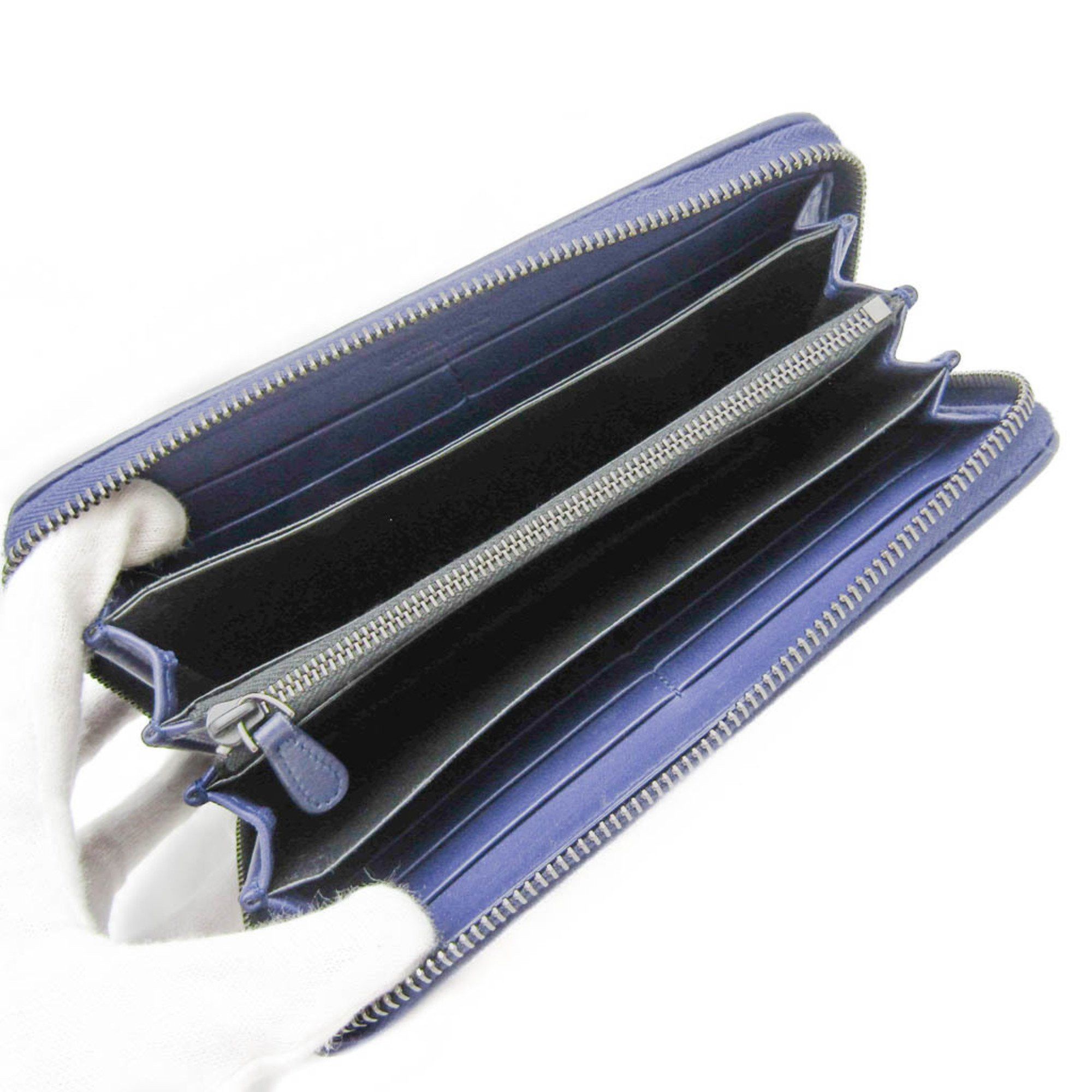 Bottega Veneta Intrecciato Blue Leather Wallet (Pre-Owned) Size ONE SIZE - 6 Thumbnail
