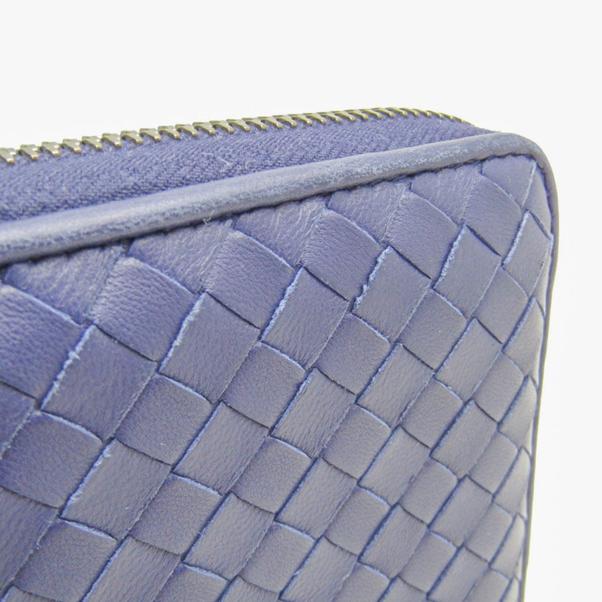 Bottega Veneta Intrecciato Blue Leather Wallet (Pre-Owned) Size ONE SIZE - 12 Thumbnail