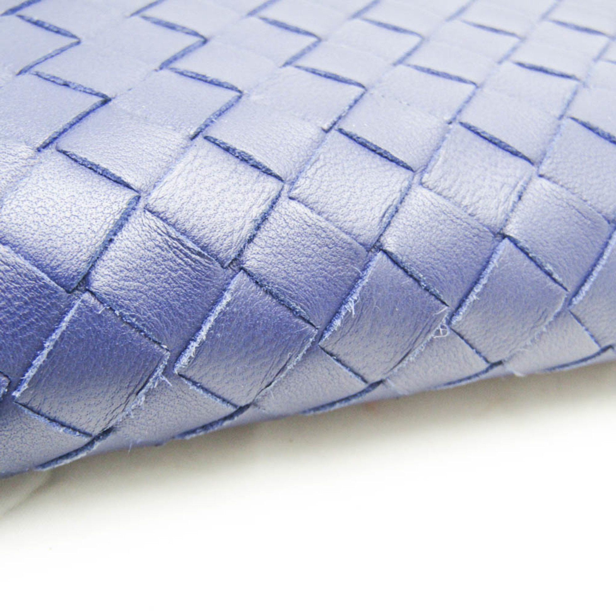 Bottega Veneta Intrecciato Blue Leather Wallet (Pre-Owned) Size ONE SIZE - 11 Thumbnail