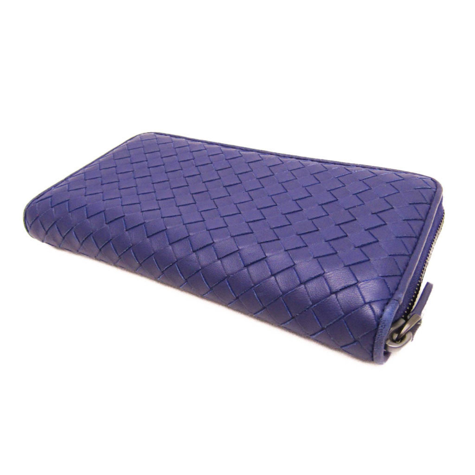 Bottega Veneta Intrecciato Blue Leather Wallet (Pre-Owned) Size ONE SIZE - 2 Thumbnail
