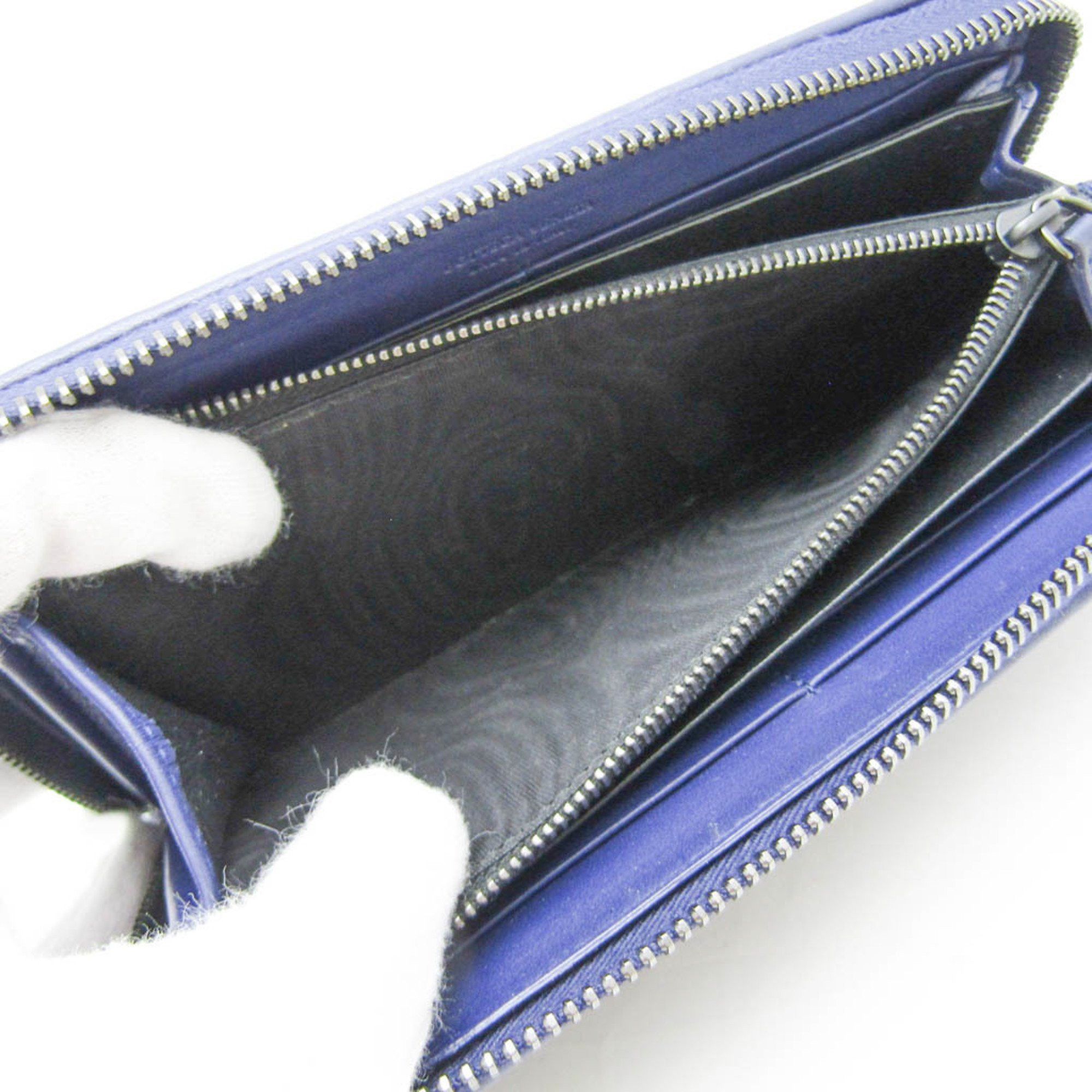 Bottega Veneta Intrecciato Blue Leather Wallet (Pre-Owned) Size ONE SIZE - 9 Thumbnail