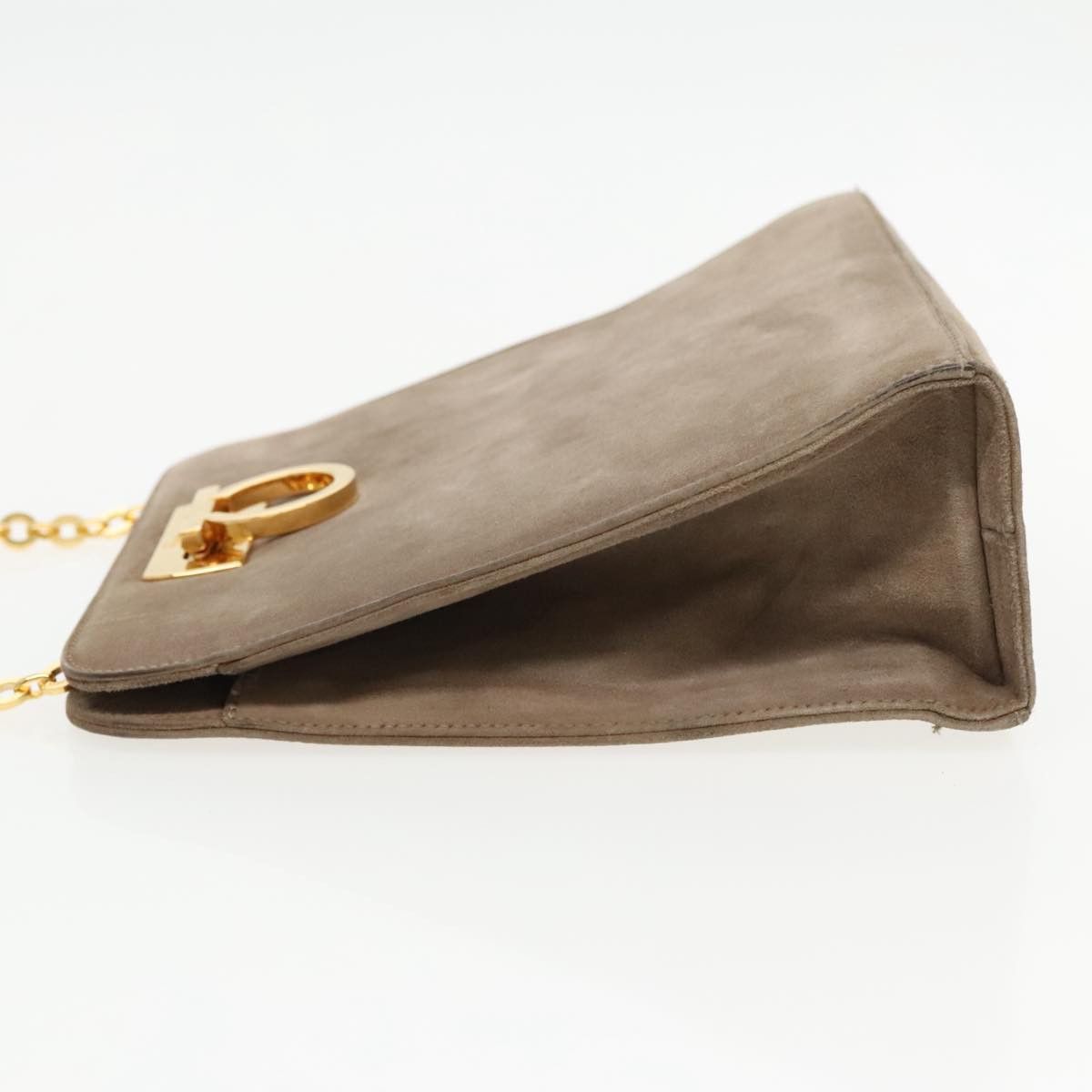 Salvatore Ferragamo Brown Suede Shoulder Bag (Pre-Owned) Size ONE SIZE - 4 Thumbnail