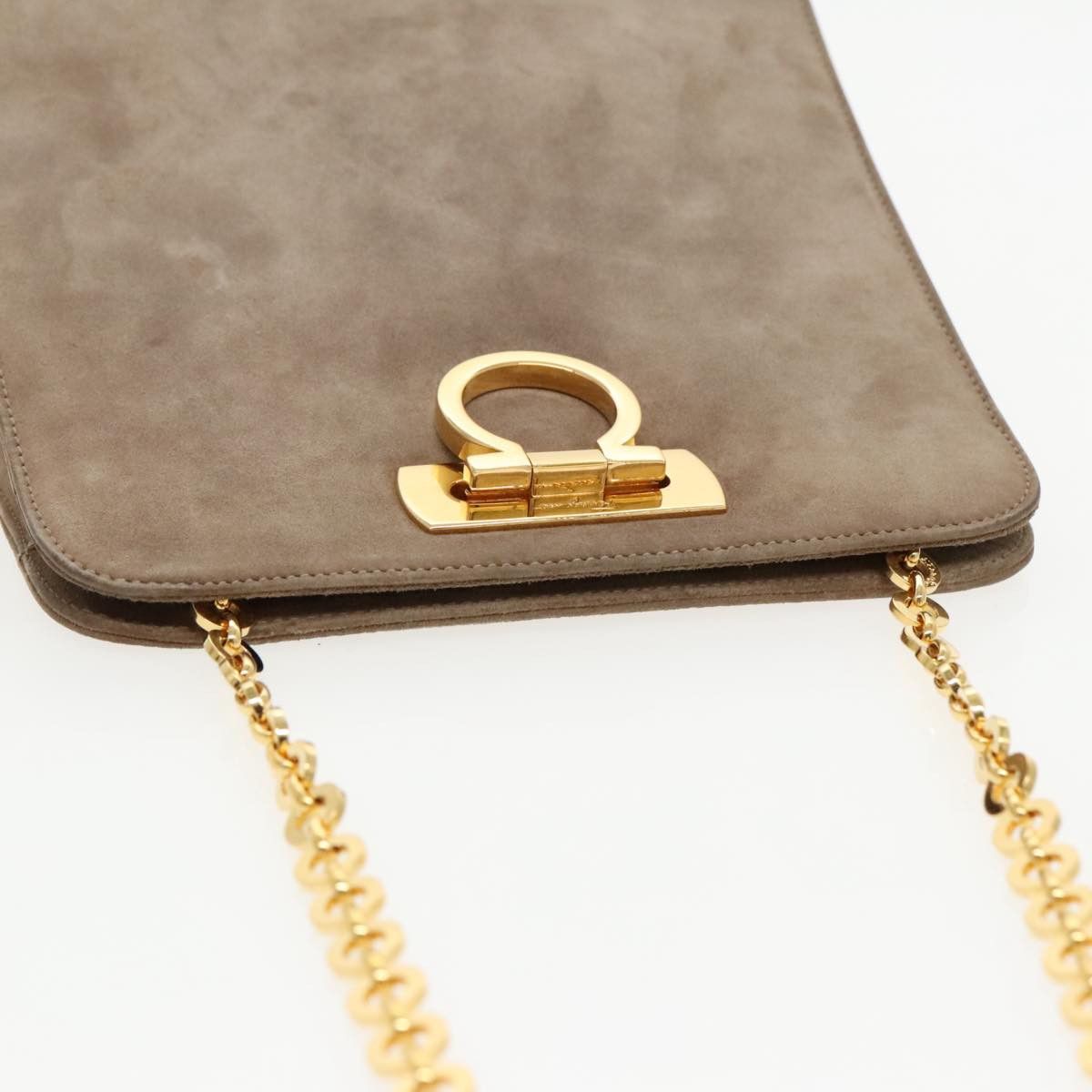 Salvatore Ferragamo Brown Suede Shoulder Bag (Pre-Owned) Size ONE SIZE - 14 Thumbnail