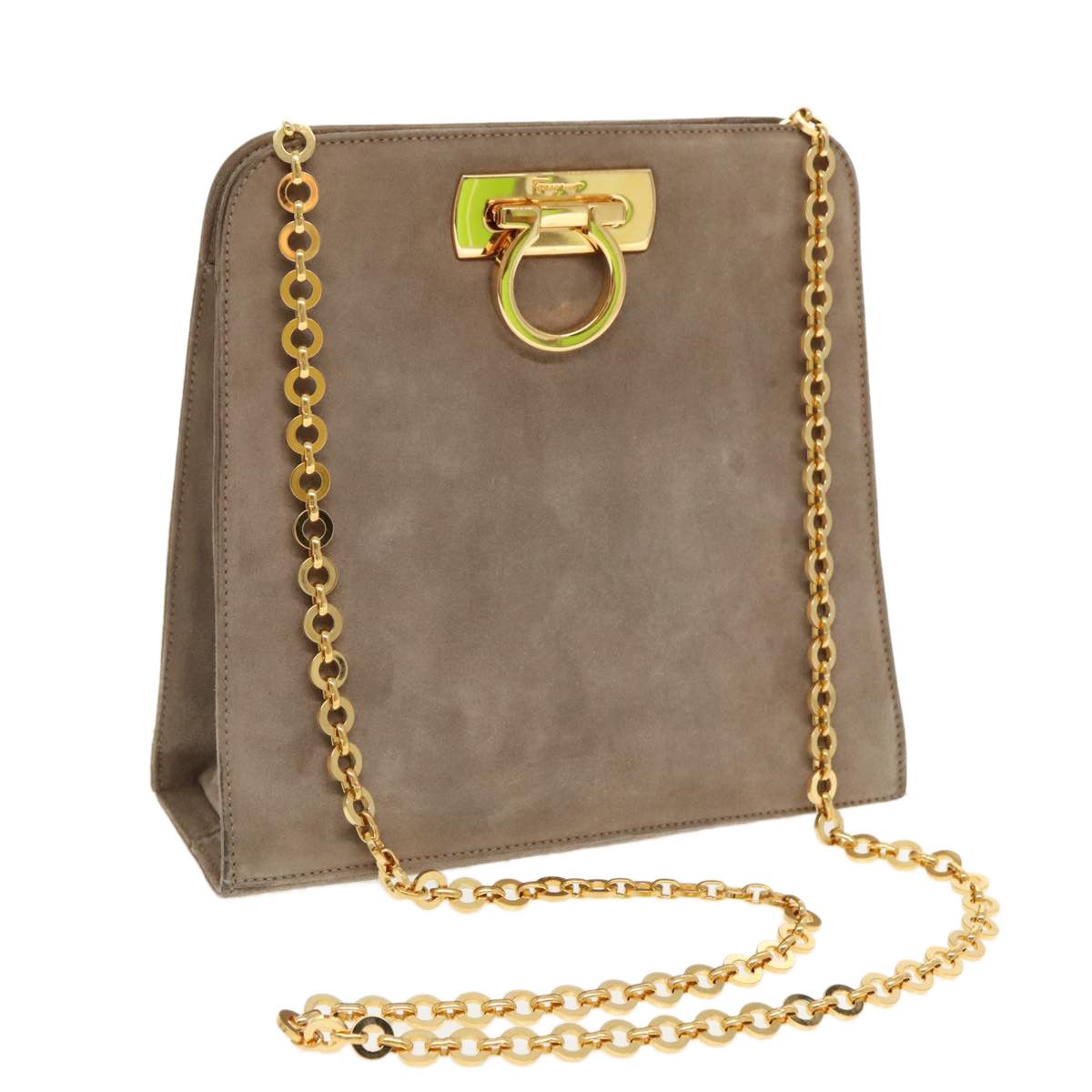Salvatore Ferragamo Brown Suede Shoulder Bag (Pre-Owned) Size ONE SIZE - 15 Thumbnail