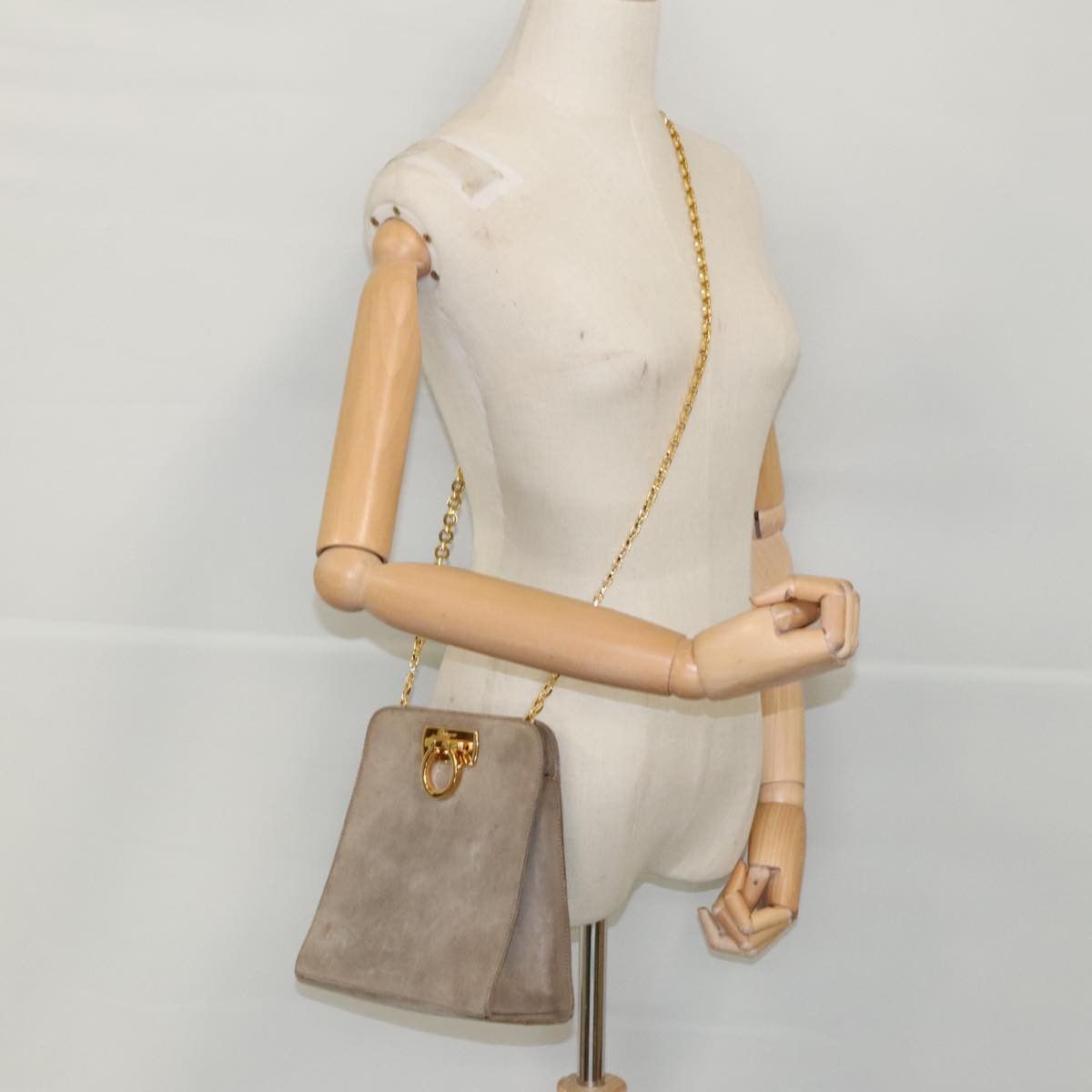 Salvatore Ferragamo Brown Suede Shoulder Bag (Pre-Owned) Size ONE SIZE - 13 Thumbnail