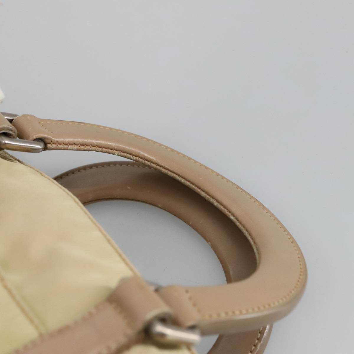 Prada Triangle Logo Beige Synthetic Handbag (Pre-Owned) Size ONE SIZE - 6 Thumbnail