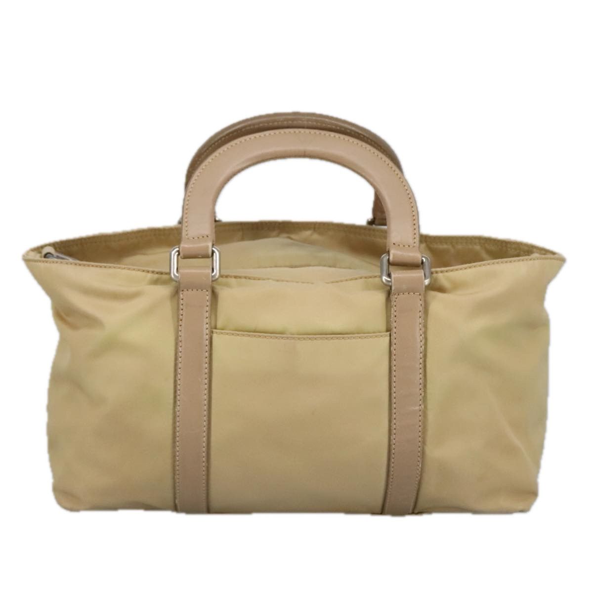 Prada Triangle Logo Beige Synthetic Handbag (Pre-Owned) Size ONE SIZE - 2 Thumbnail