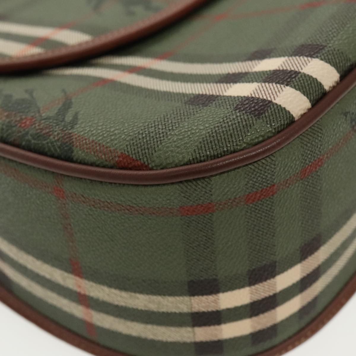 Burberry Nova Check Green Canvas Shoulder Bag (Pre-Owned) Size ONE SIZE - 13 Thumbnail