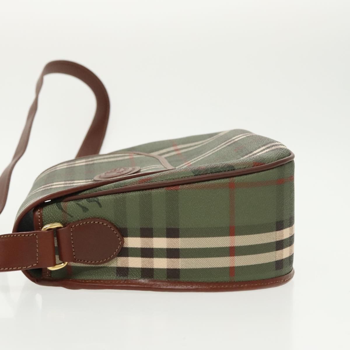 Burberry Nova Check Green Canvas Shoulder Bag (Pre-Owned) Size ONE SIZE - 10 Thumbnail