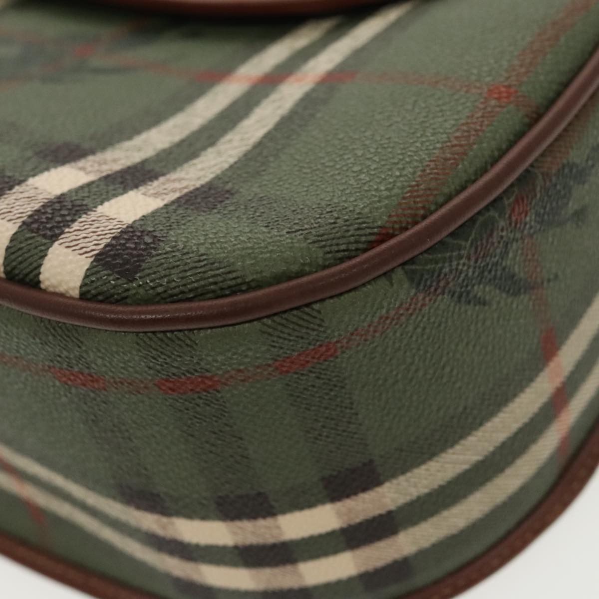 Burberry Nova Check Green Canvas Shoulder Bag (Pre-Owned) Size ONE SIZE - 14 Thumbnail