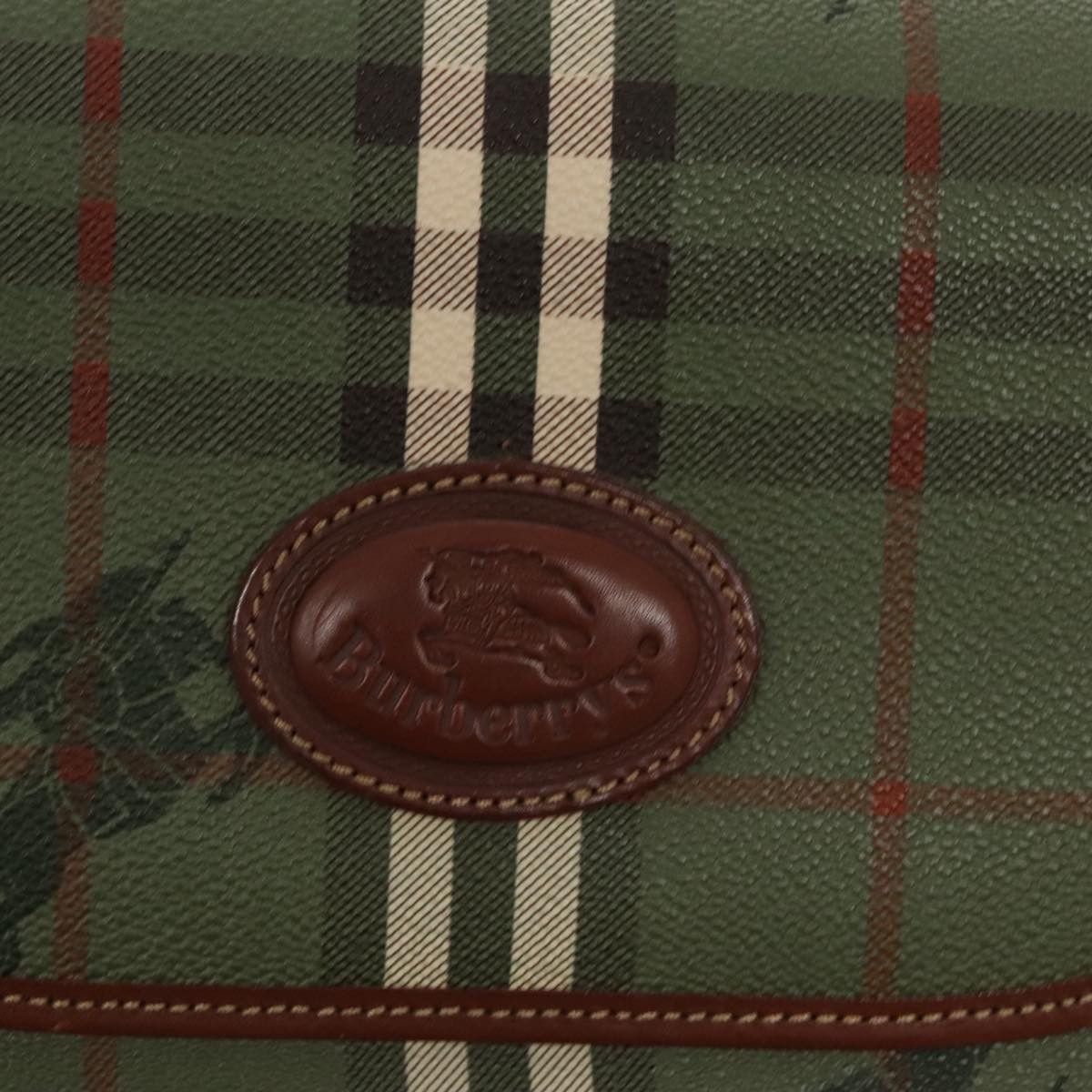 Burberry Nova Check Green Canvas Shoulder Bag (Pre-Owned) Size ONE SIZE - 17 Thumbnail