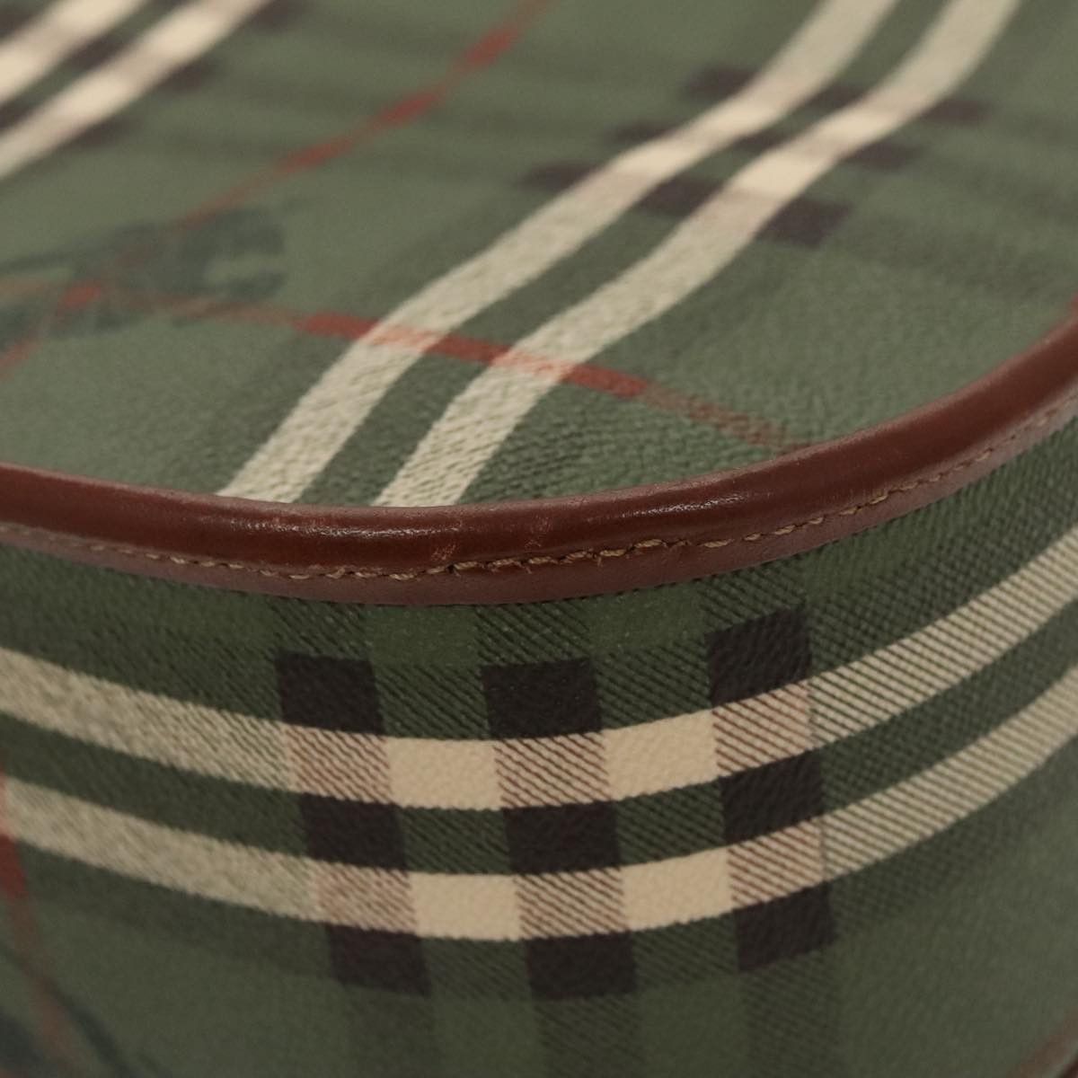 Burberry Nova Check Green Canvas Shoulder Bag (Pre-Owned) Size ONE SIZE - 16 Thumbnail