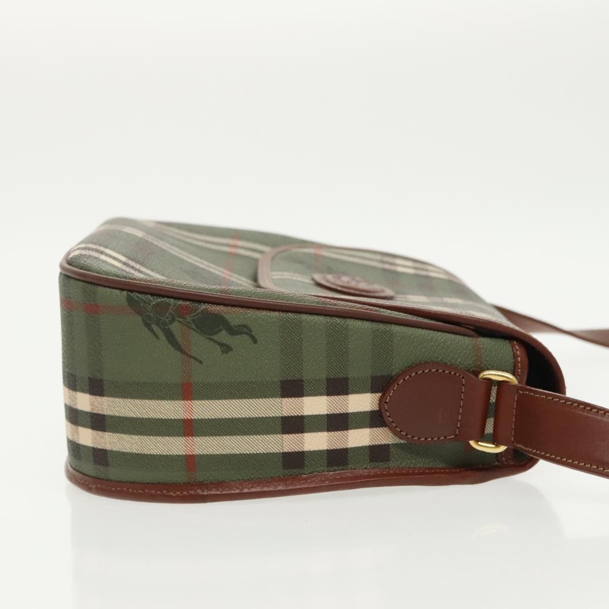 Burberry Nova Check Green Canvas Shoulder Bag (Pre-Owned) Size ONE SIZE - 3 Thumbnail