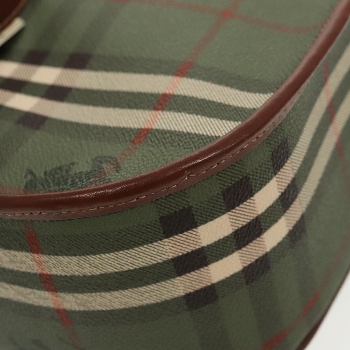 Burberry Nova Check Green Canvas Shoulder Bag (Pre-Owned) Size ONE SIZE - 15 Thumbnail