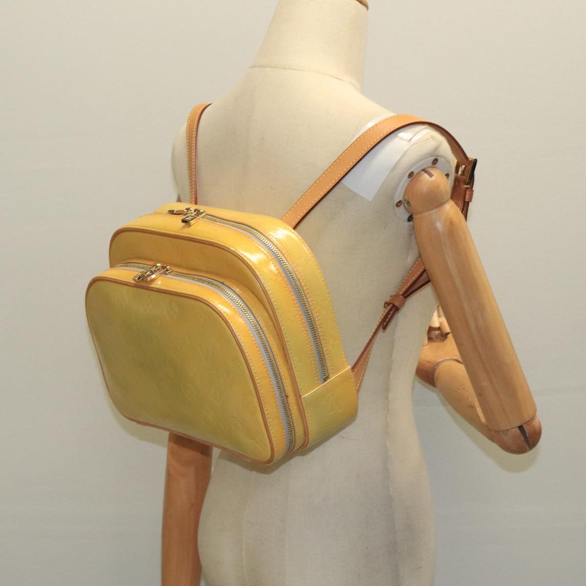 Louis Vuitton Marly Beige Patent Leather Backpack Bag (Pre-Owned) Size ONE SIZE - 11 Thumbnail