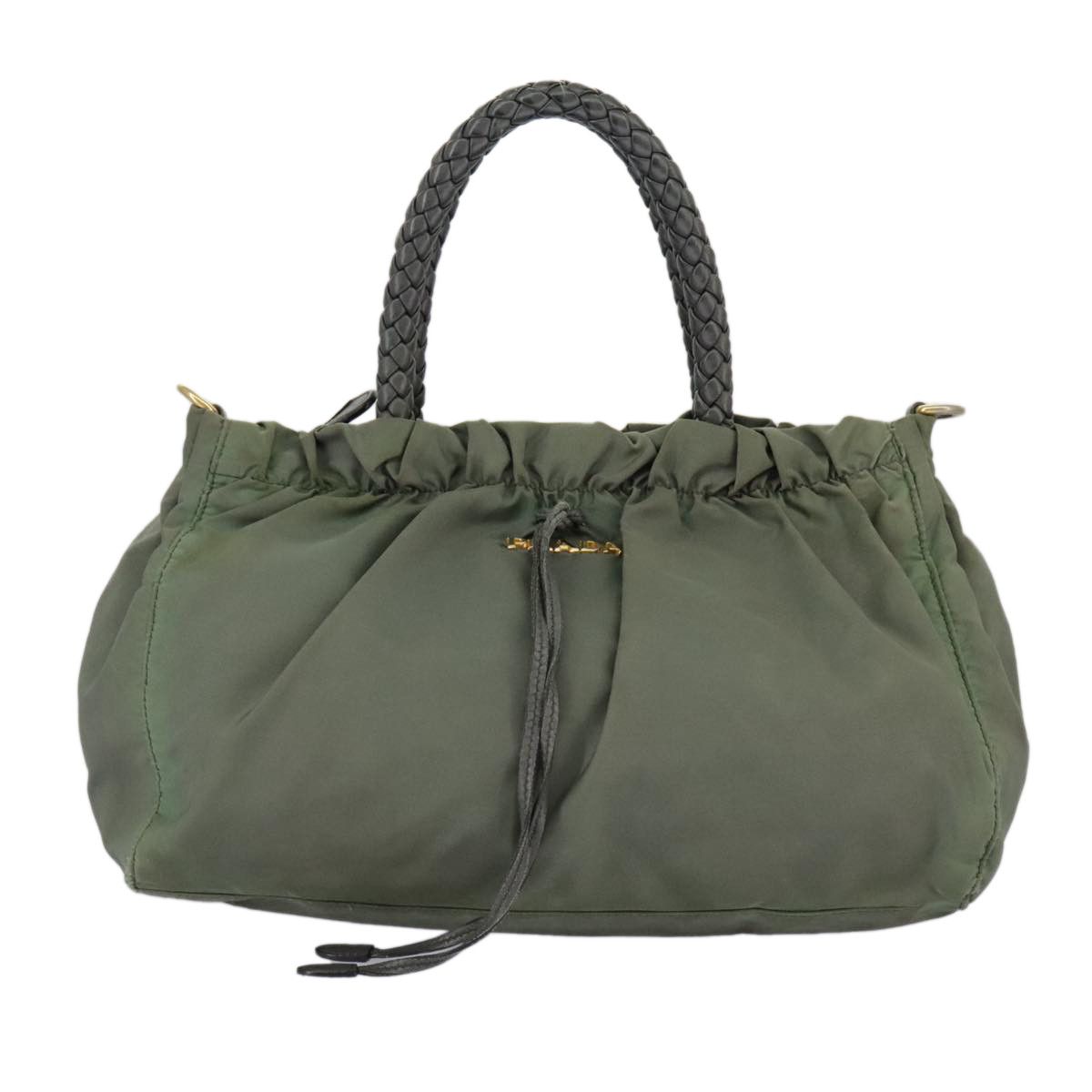 Prada Green Synthetic Handbag (Pre-Owned) Size ONE SIZE - 2 Thumbnail