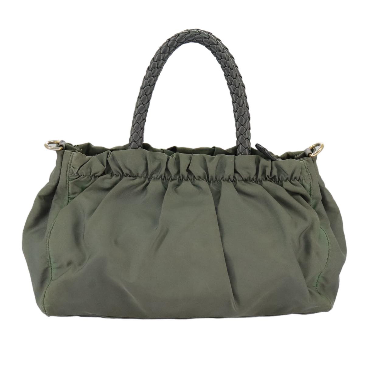 Prada Green Synthetic Handbag (Pre-Owned) Size ONE SIZE - 3 Thumbnail